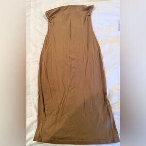 Brown Strapless Dress